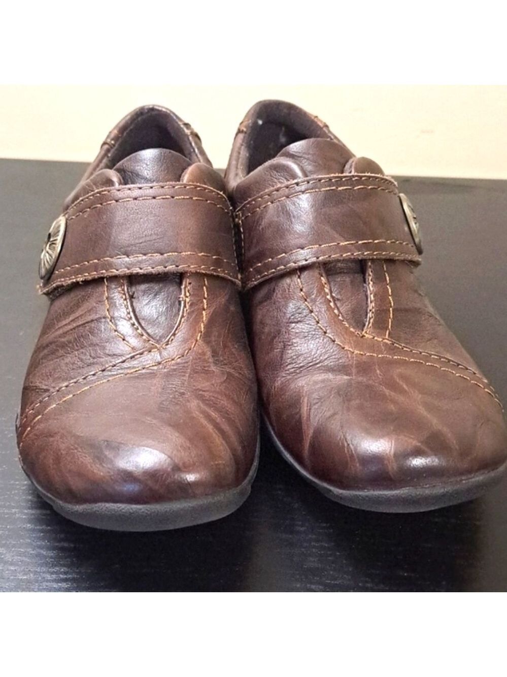 Clarks Women's Artizan Kessa Leather Shoes Brown Size 5